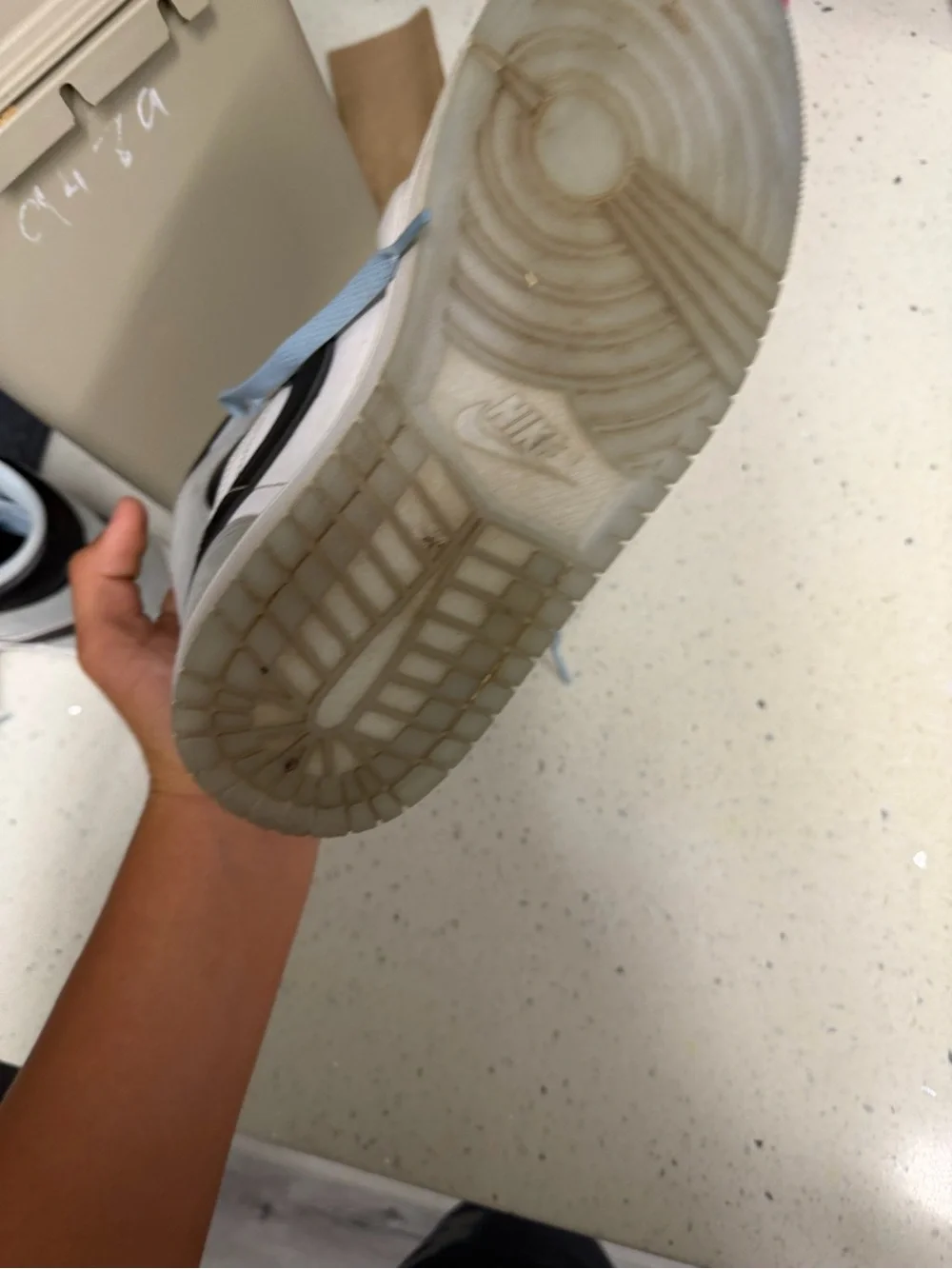 Jordan Kids' High-Top Sneakers in Light Blue, White, and Black